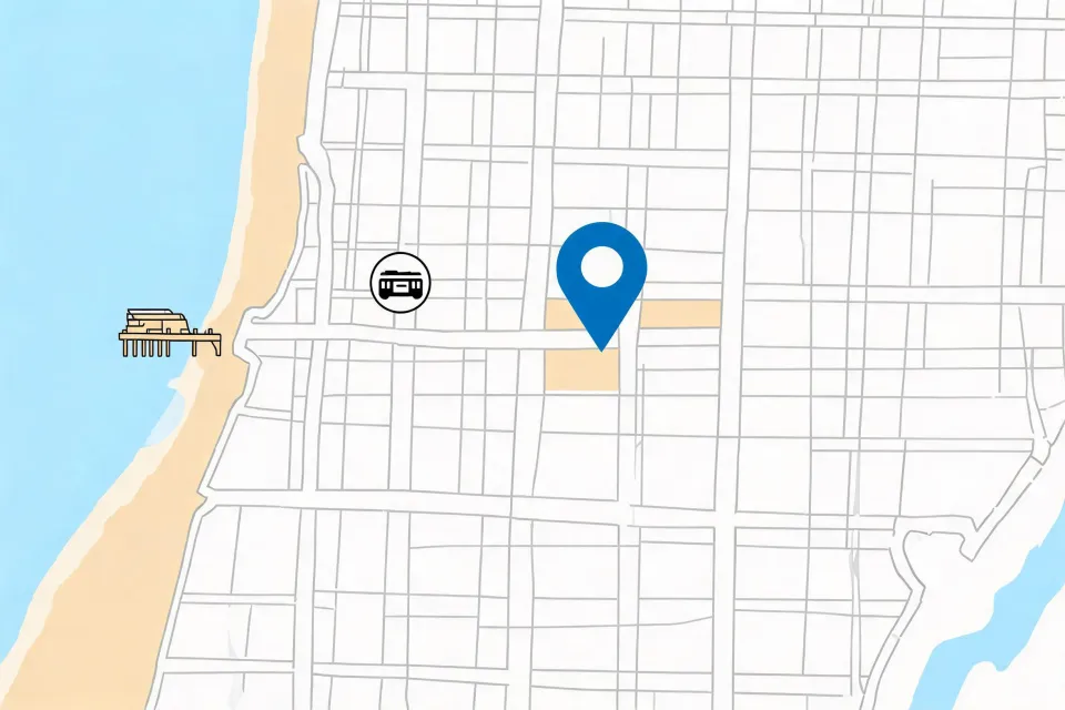 Illustrated map showing Polartec material advisory desk