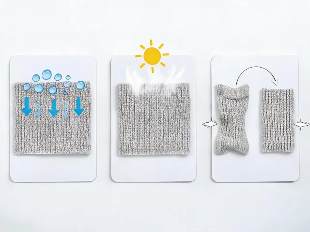 Base-layer fabric with drying and stretch trial